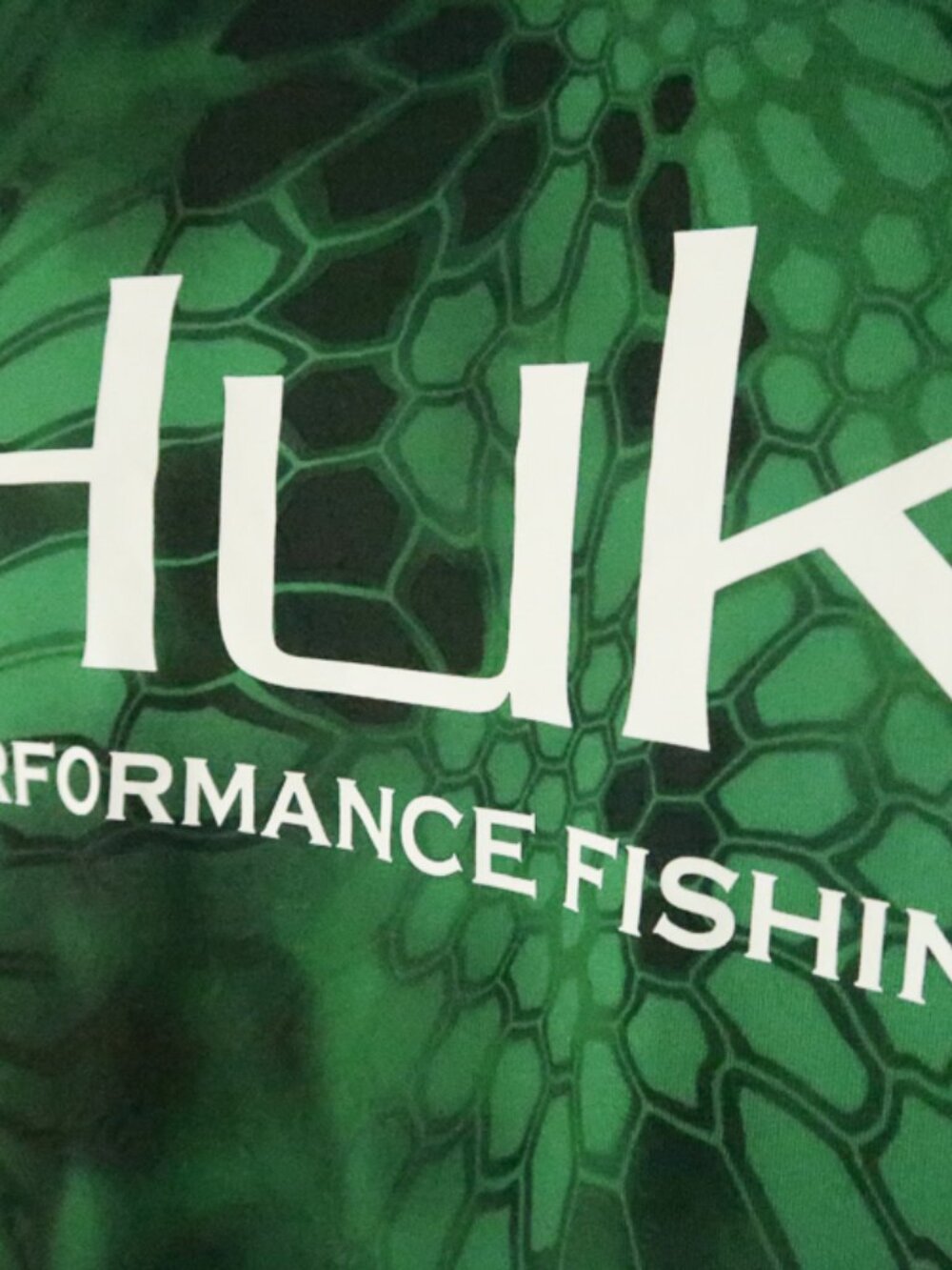 Huk Performance Fishing Green KrypTech LS Graphic WindShirt (L) OMG! 😎 🐟